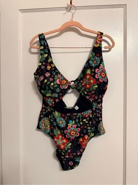 Floral Cutout One-Piece Swimsuit